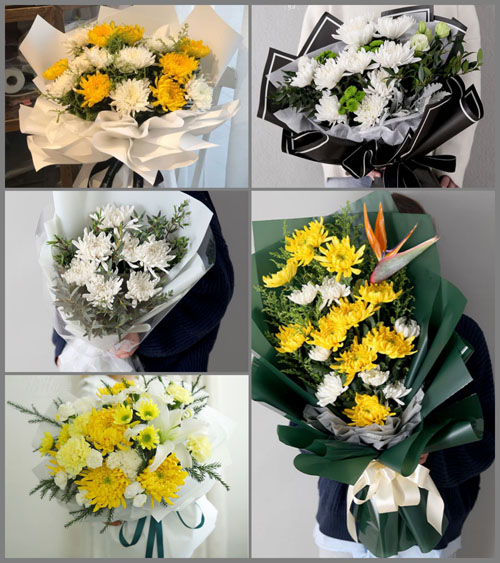 云南曲靖罗平县大水井乡白事花束代送